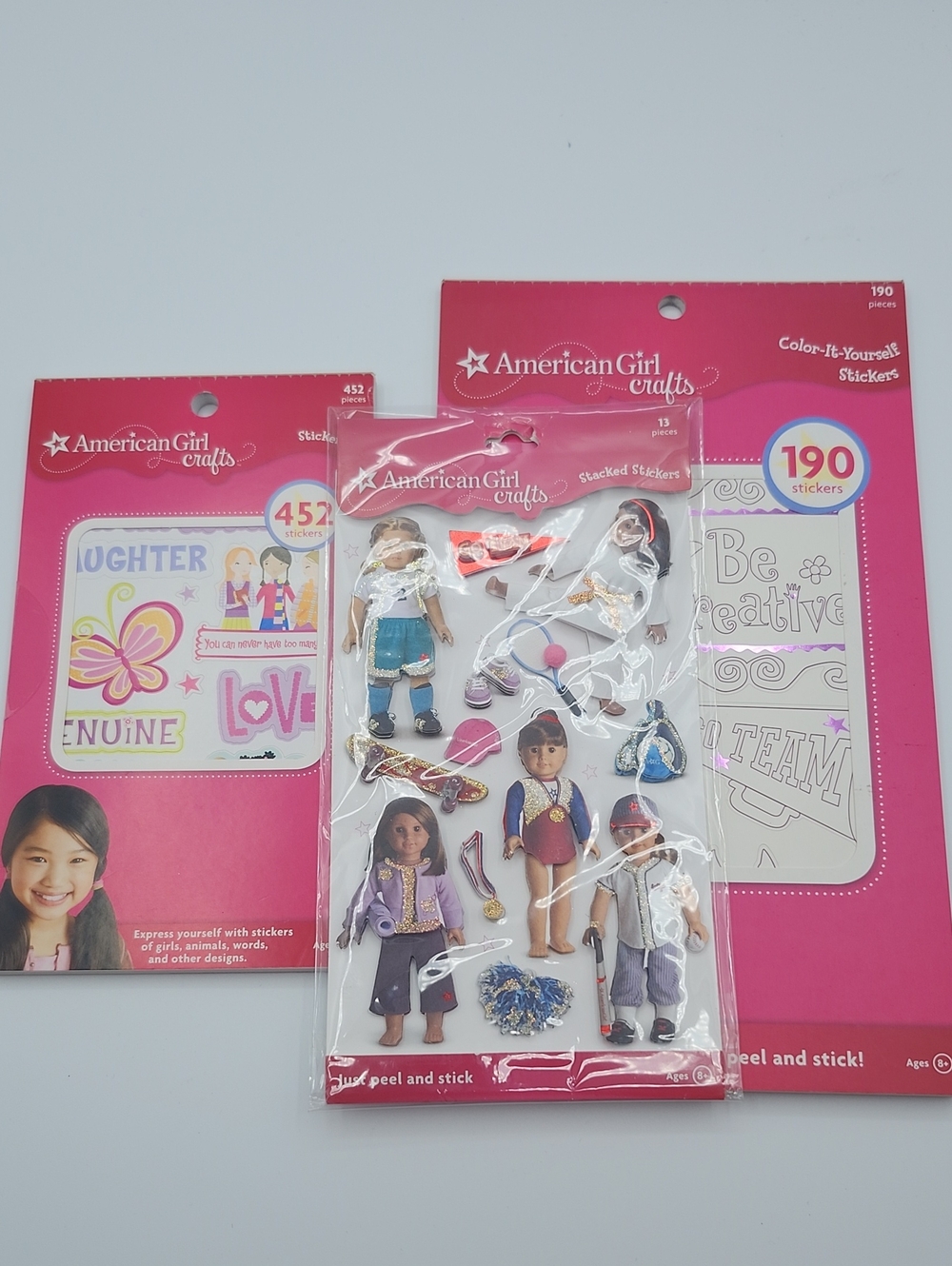 American Girl Sports Doll Stacked Stickers With Two AG Craft Sticker Pads